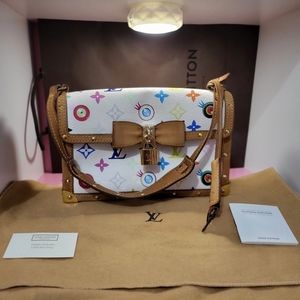 ◇◇ LOUIS VUITTONWhite Monogram Multicolore Eye Miss You Bag ◇◇